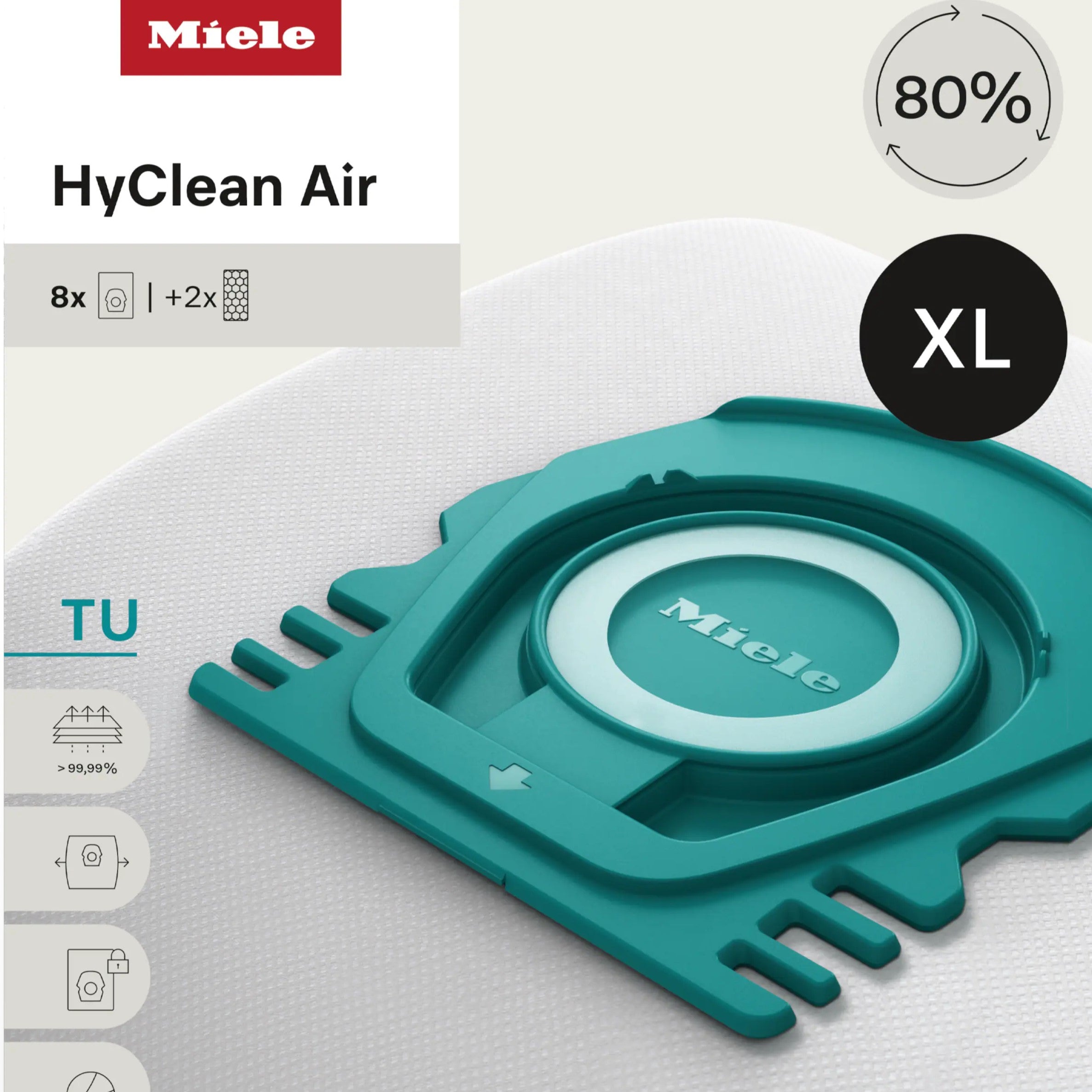 Miele - TU XL HyClean Air Vacuum Cleaner Dustbags - 12909620