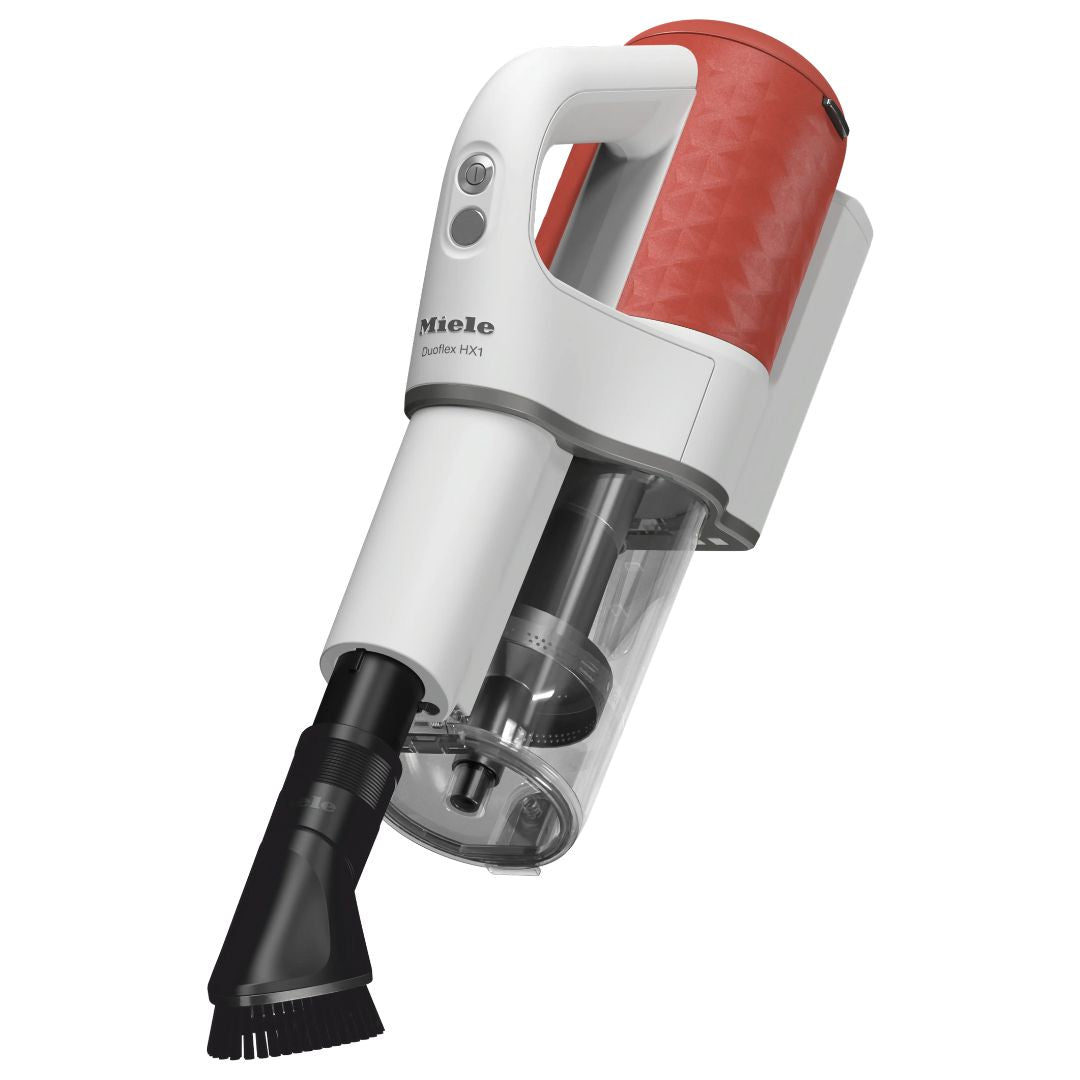 Miele - Duoflex HX1 Cordless Stick Vacuum Cleaner in Brilliant White / Terra Red - 41QLL030USA
