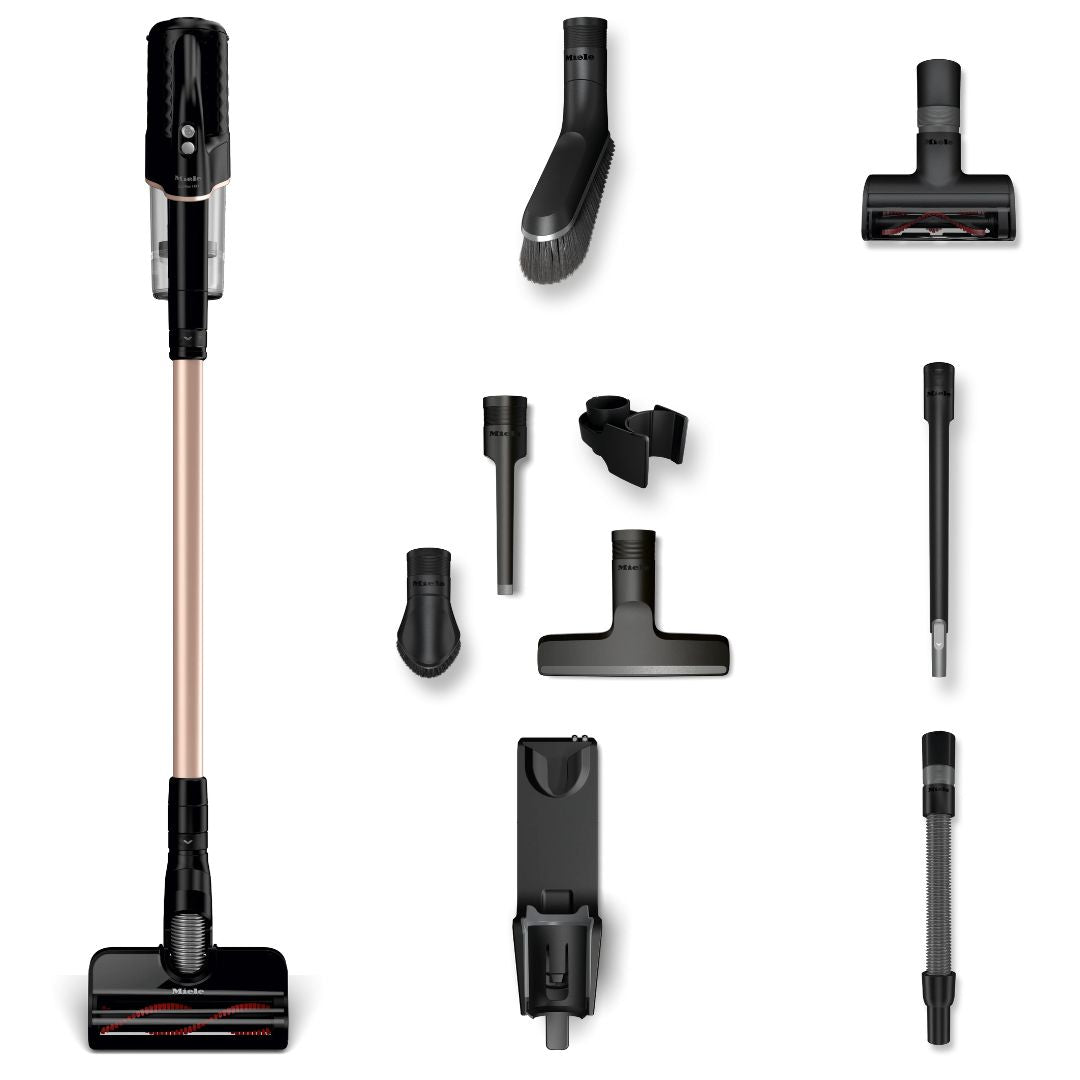 Miele - Duoflex HX1 TotalCare Cordless Stick Vacuum Cleaner in Obsidian Black / Rose Gold - 41QLL036USA