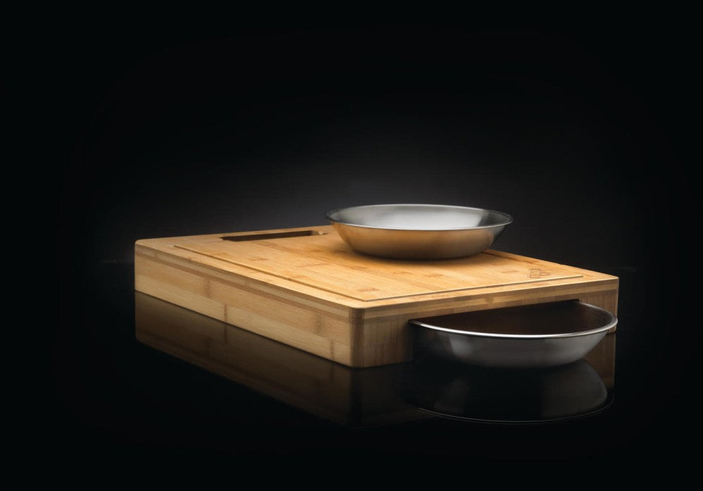 Napoloen - Cutting Board with Stainless Steel Bowls - 70012
