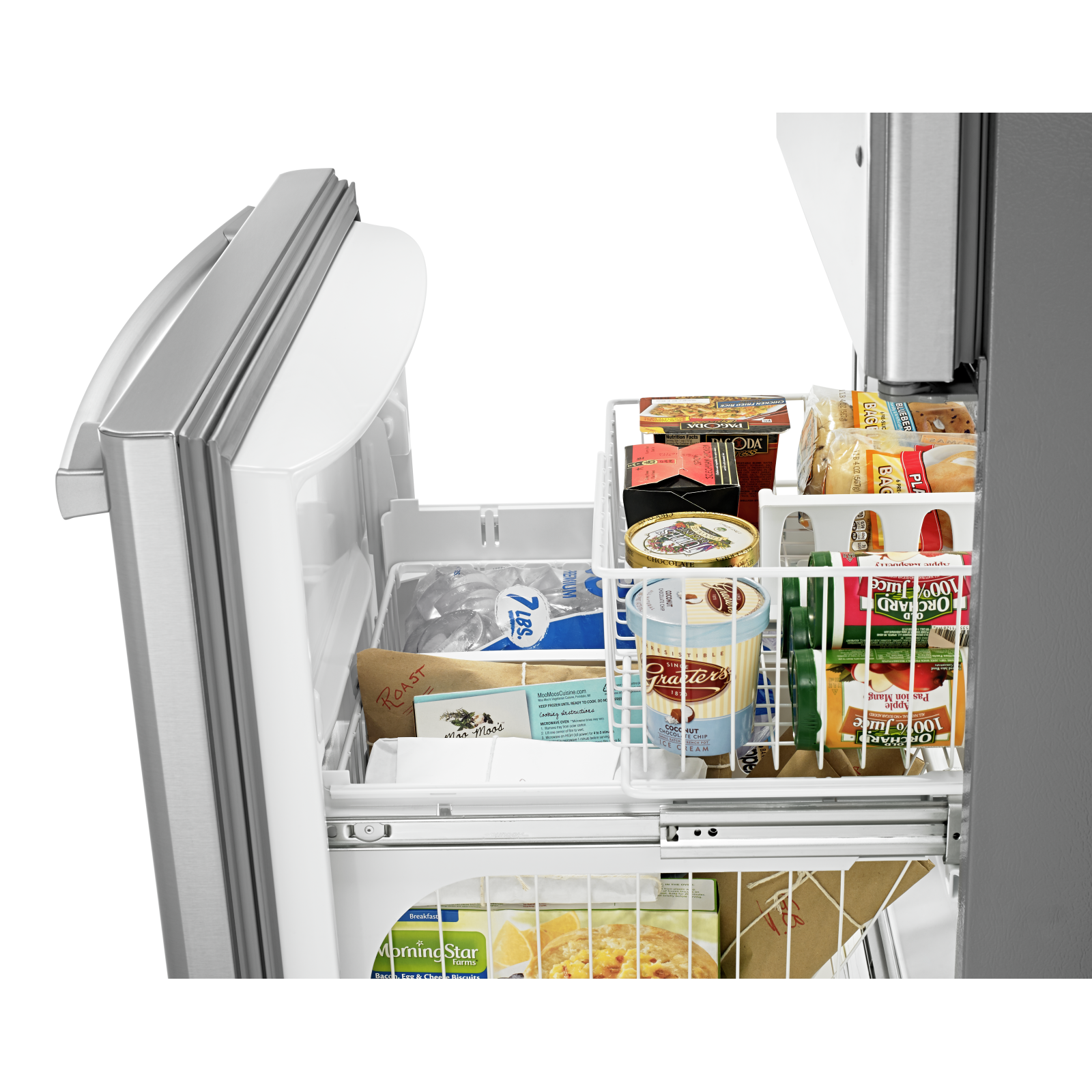 Amana - 29.6 Inch 18 cu. ft Bottom Mount Refrigerator in Stainless - ABB1924BRM