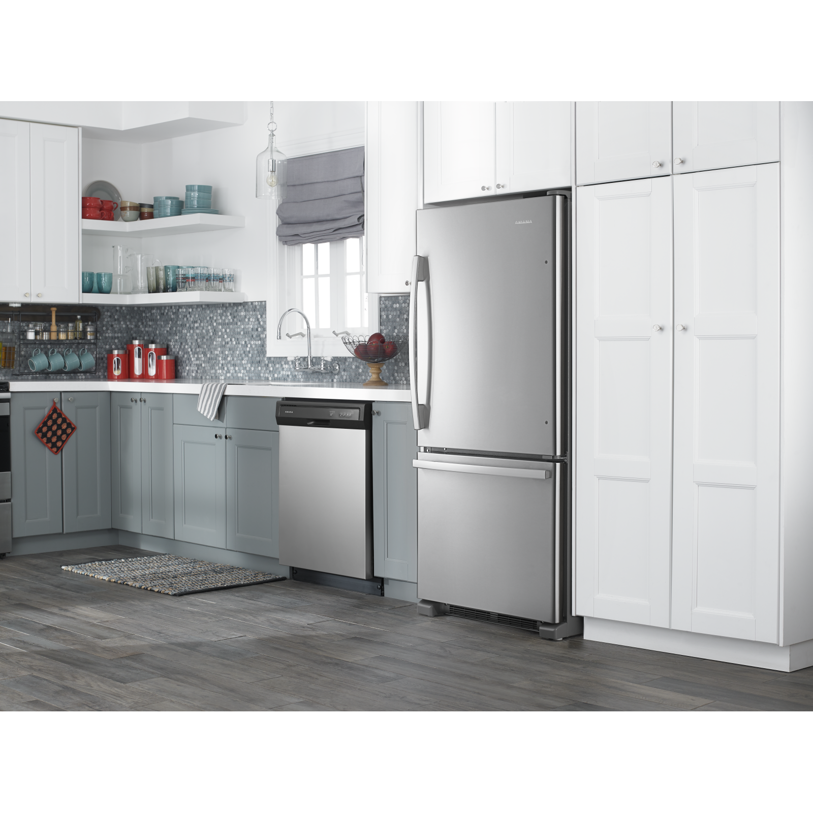 Amana - 29.6 Inch 18 cu. ft Bottom Mount Refrigerator in Stainless - ABB1924BRM