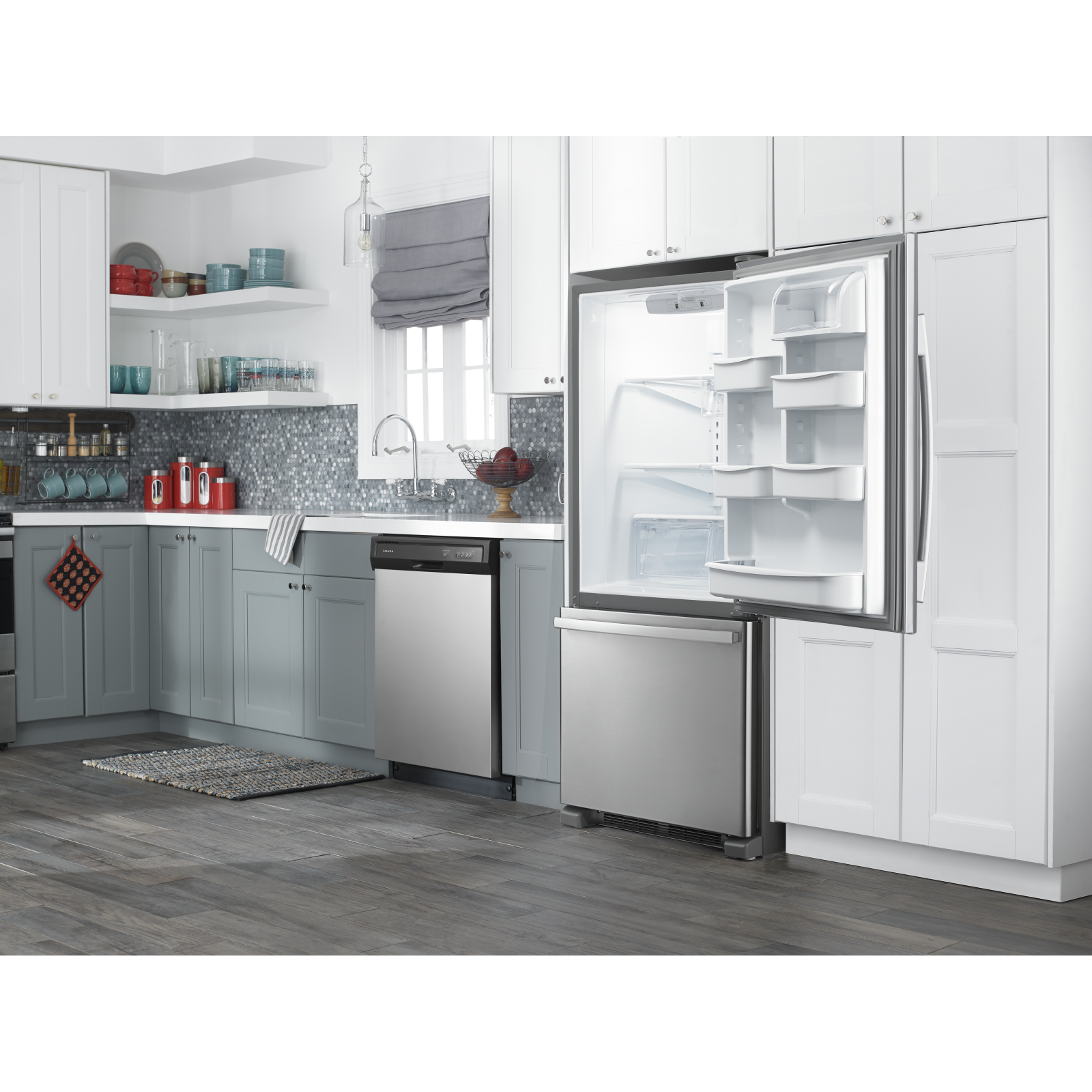 Amana - 29.6 Inch 18 cu. ft Bottom Mount Refrigerator in Stainless - ABB1924BRM