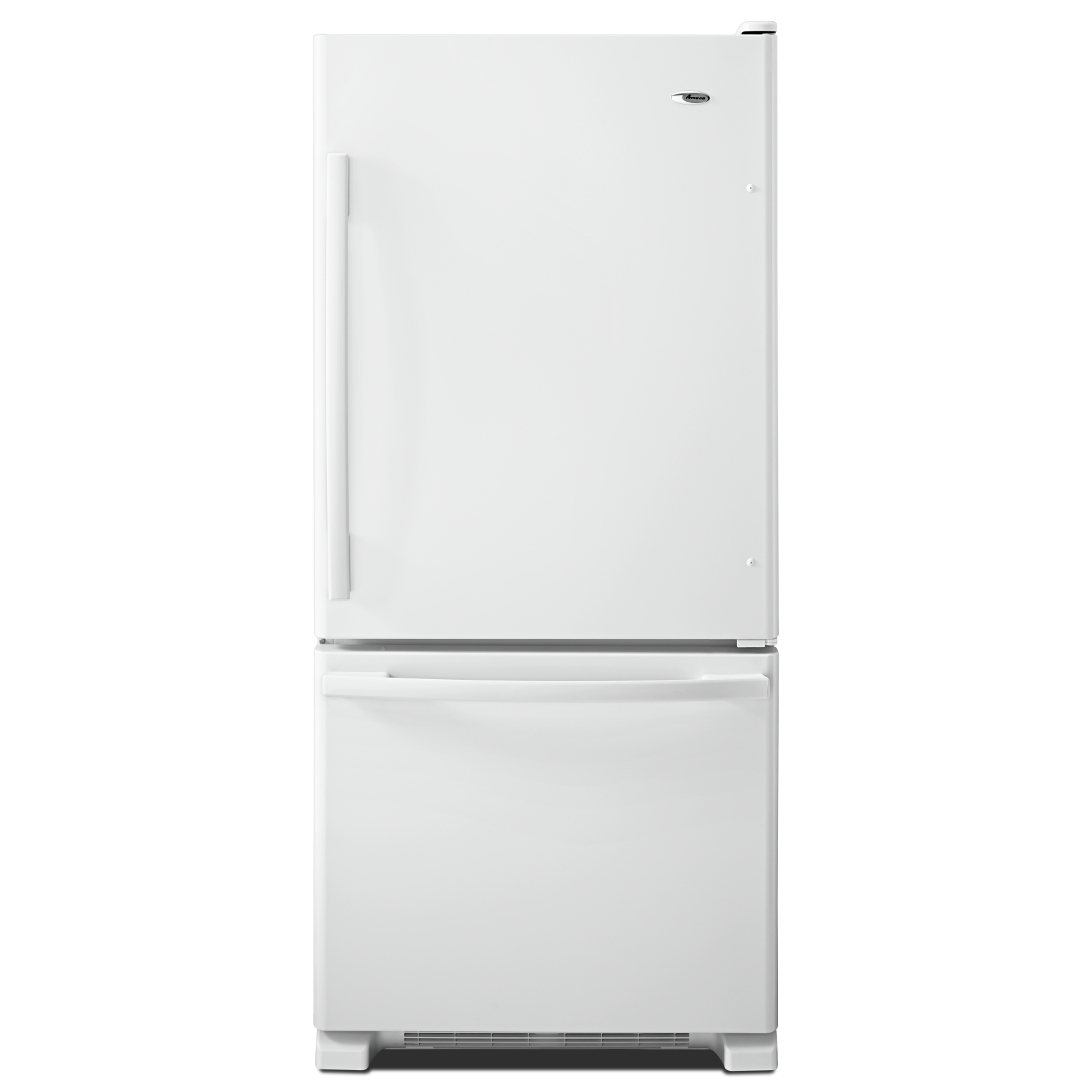 Amana - 29.6 Inch 18 cu. ft Bottom Mount Refrigerator in White - ABB1924BRW