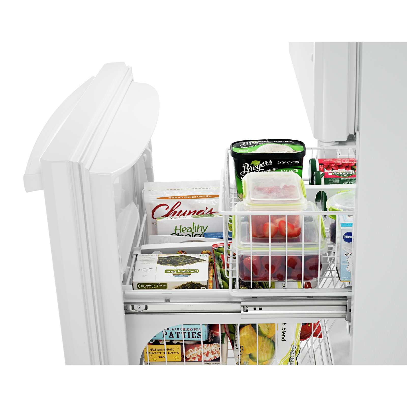 Amana - 29.6 Inch 18 cu. ft Bottom Mount Refrigerator in White - ABB1924BRW