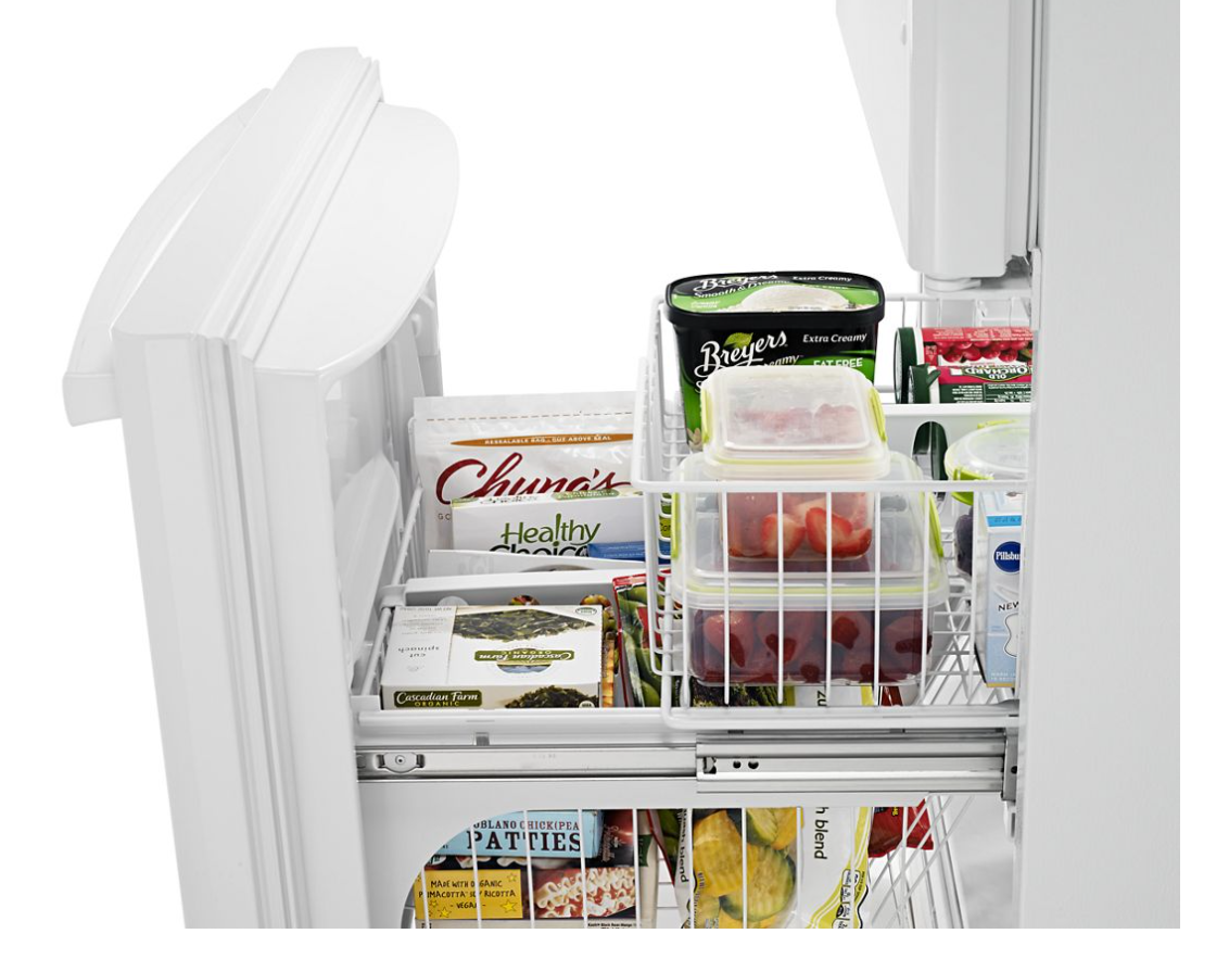 Amana - 29.6 Inch 18 cu. ft Bottom Mount Refrigerator in White - ABB1924BRW
