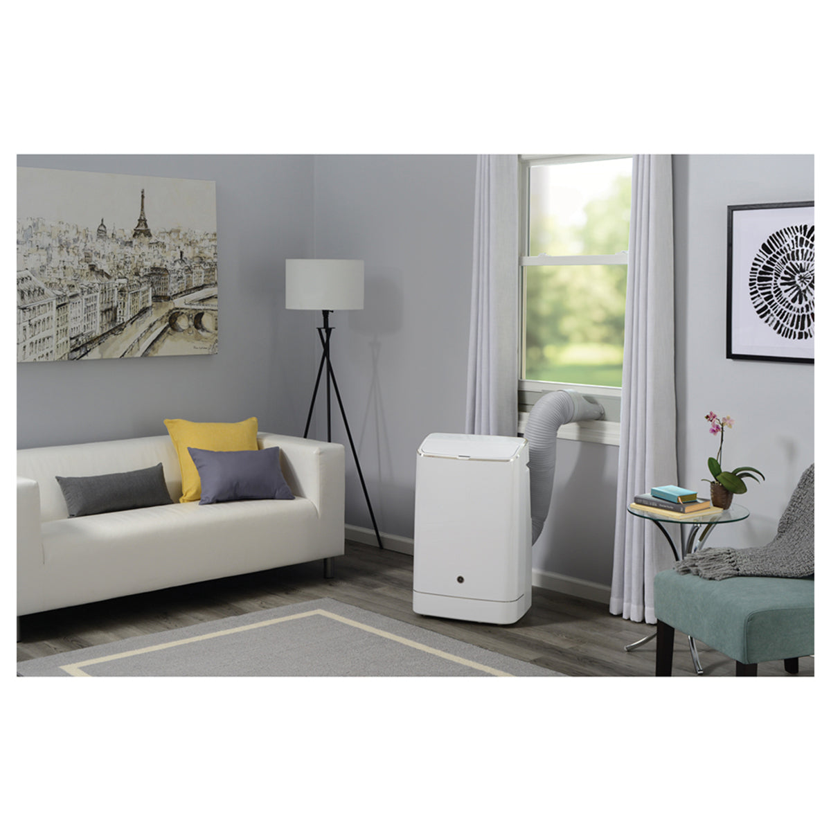 GE - 14,000 BTU Portable Air Conditioner With Cooling & Heating Functions in White - APSA13YBMW