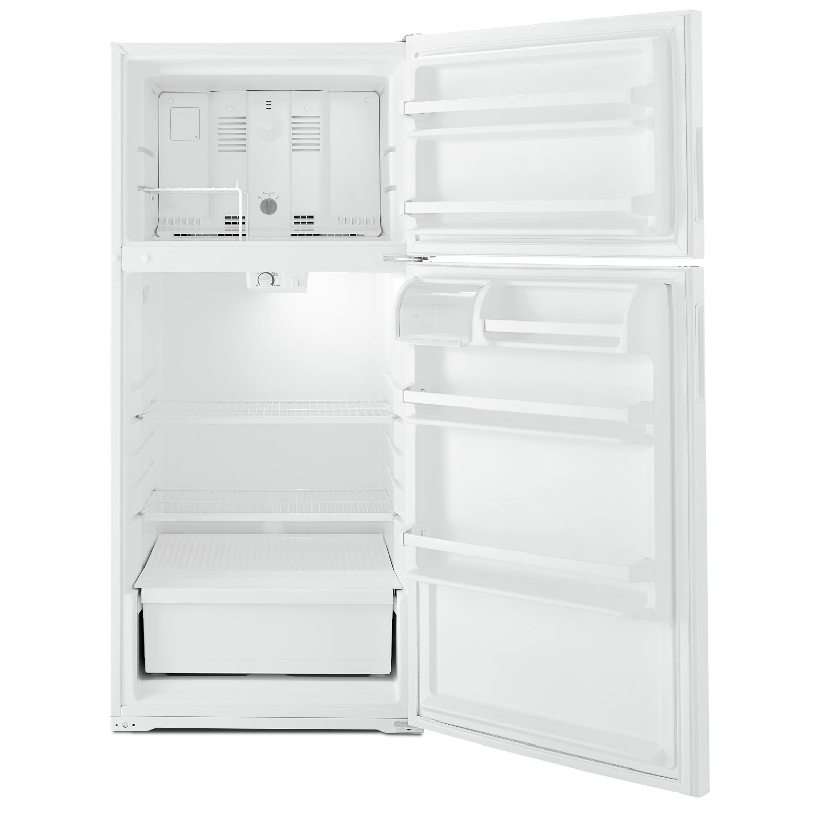 Amana - 28 Inch 14.3 cu. ft Top Mount Refrigerator in White - ART104TFDW