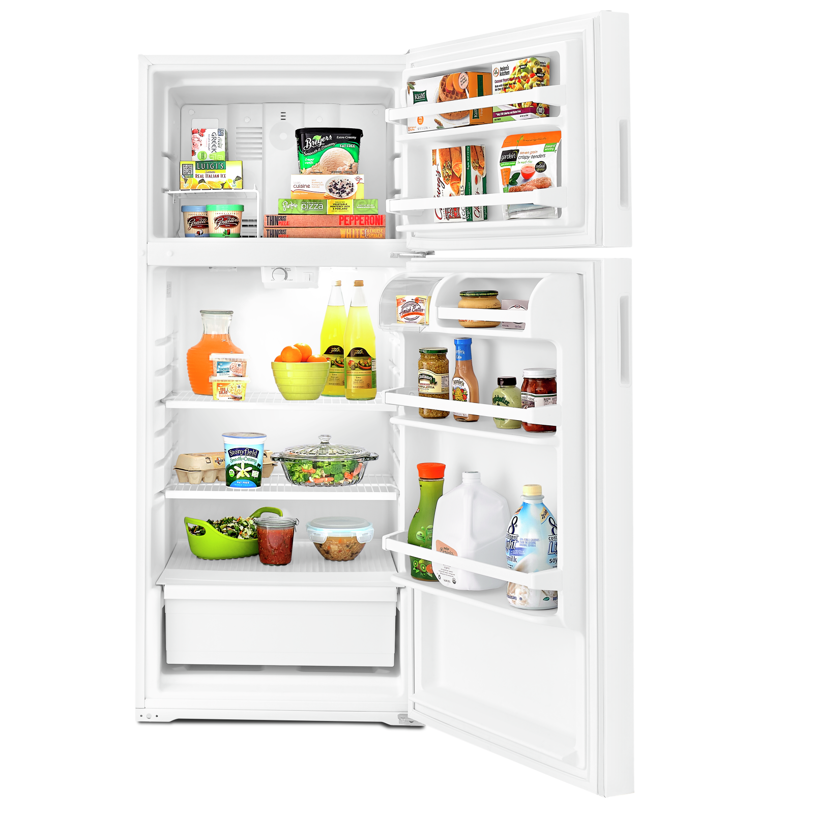 Amana - 28 Inch 14.3 cu. ft Top Mount Refrigerator in White - ART104TFDW