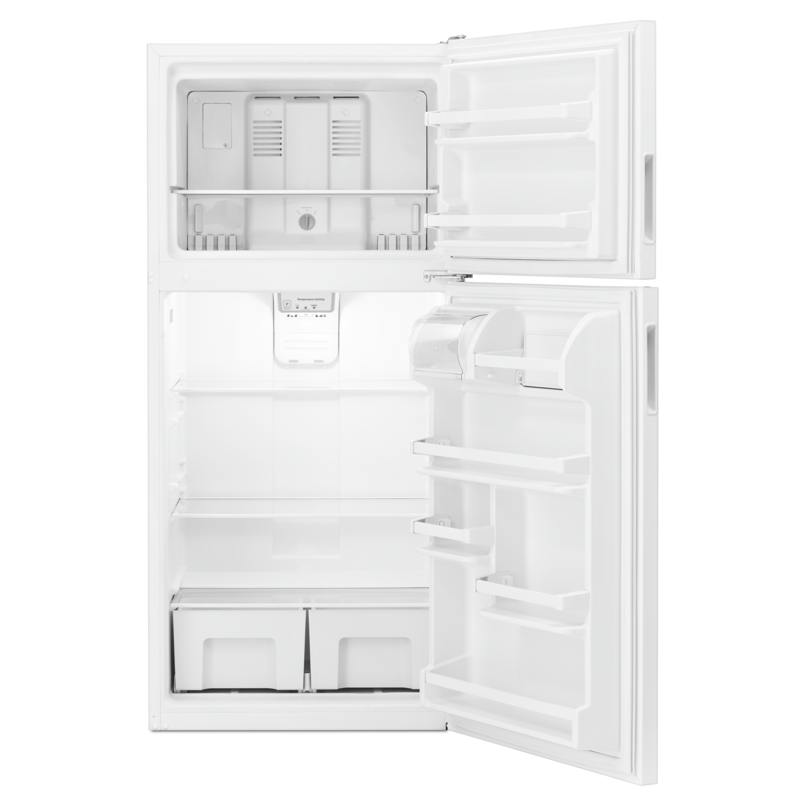 Amana - 29.75 Inch 18 cu. ft Top Mount Refrigerator in Stainless - ART318FFDS