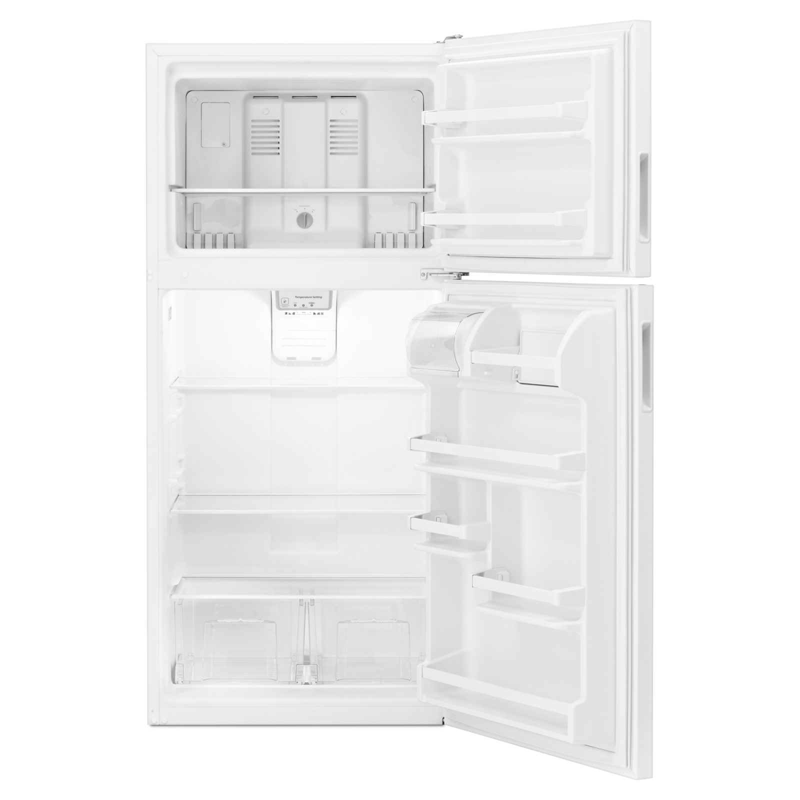 Amana - 29.75 Inch 18 cu. ft Top Mount Refrigerator in White - ART318FFDW
