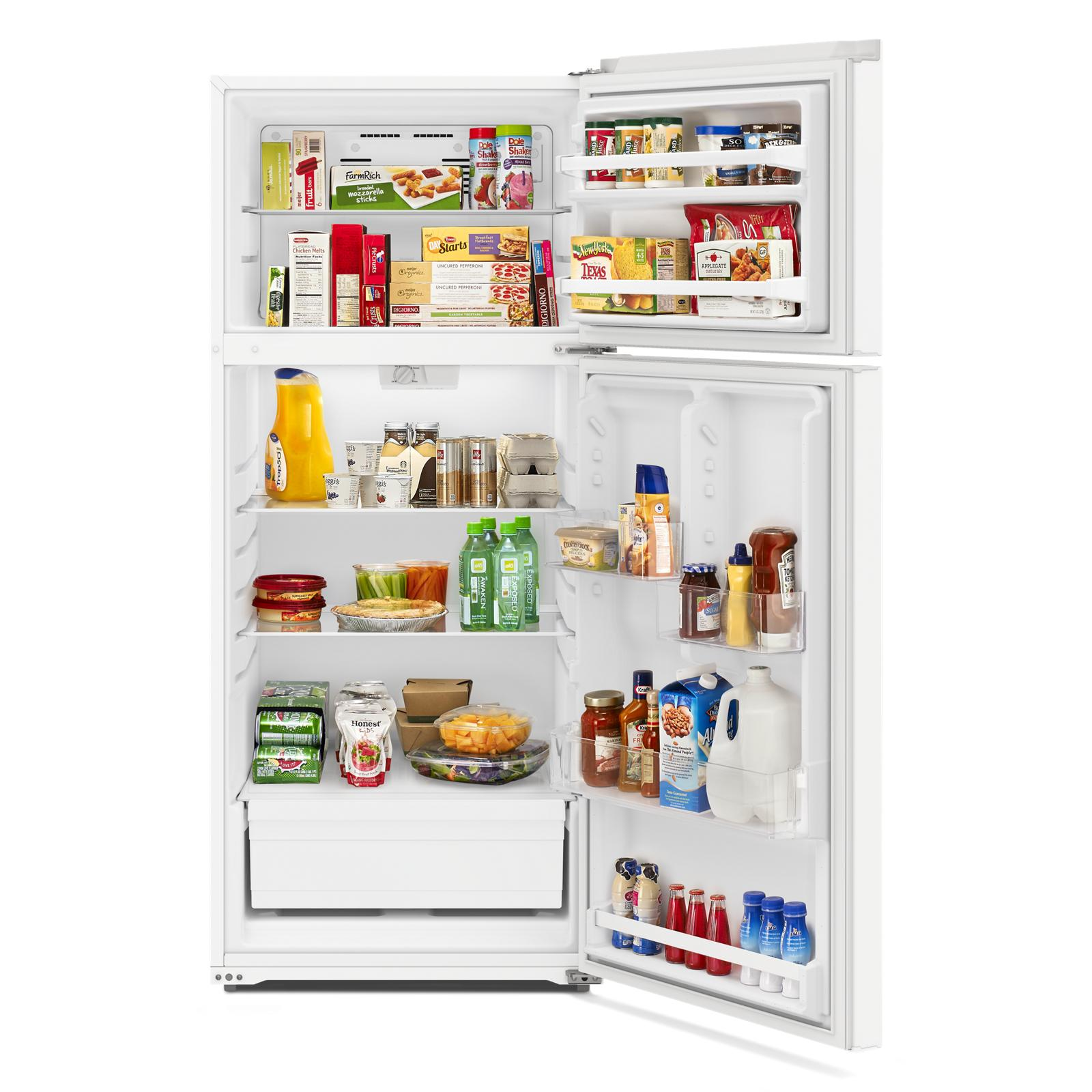 Amana - 28.13 Inch 16.4 cu. ft Top Mount Refrigerator in White - ARTX3028PW