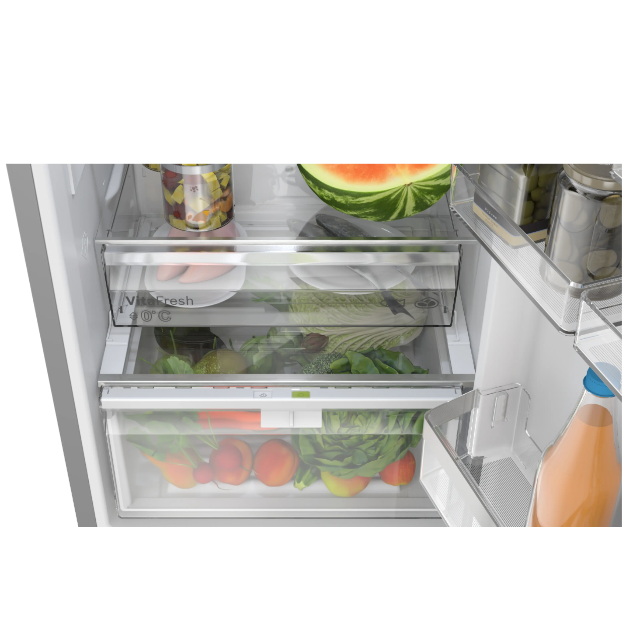 Bosch - 23.625 Inch 12.8 cu. ft Bottom Mount Refrigerator in Stainless - B24CB80ESS