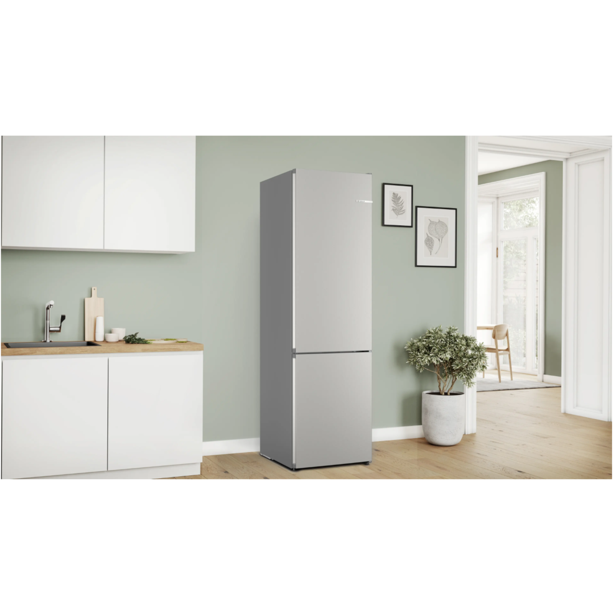 Bosch - 23.625 Inch 12.8 cu. ft Bottom Mount Refrigerator in Stainless - B24CB80ESS