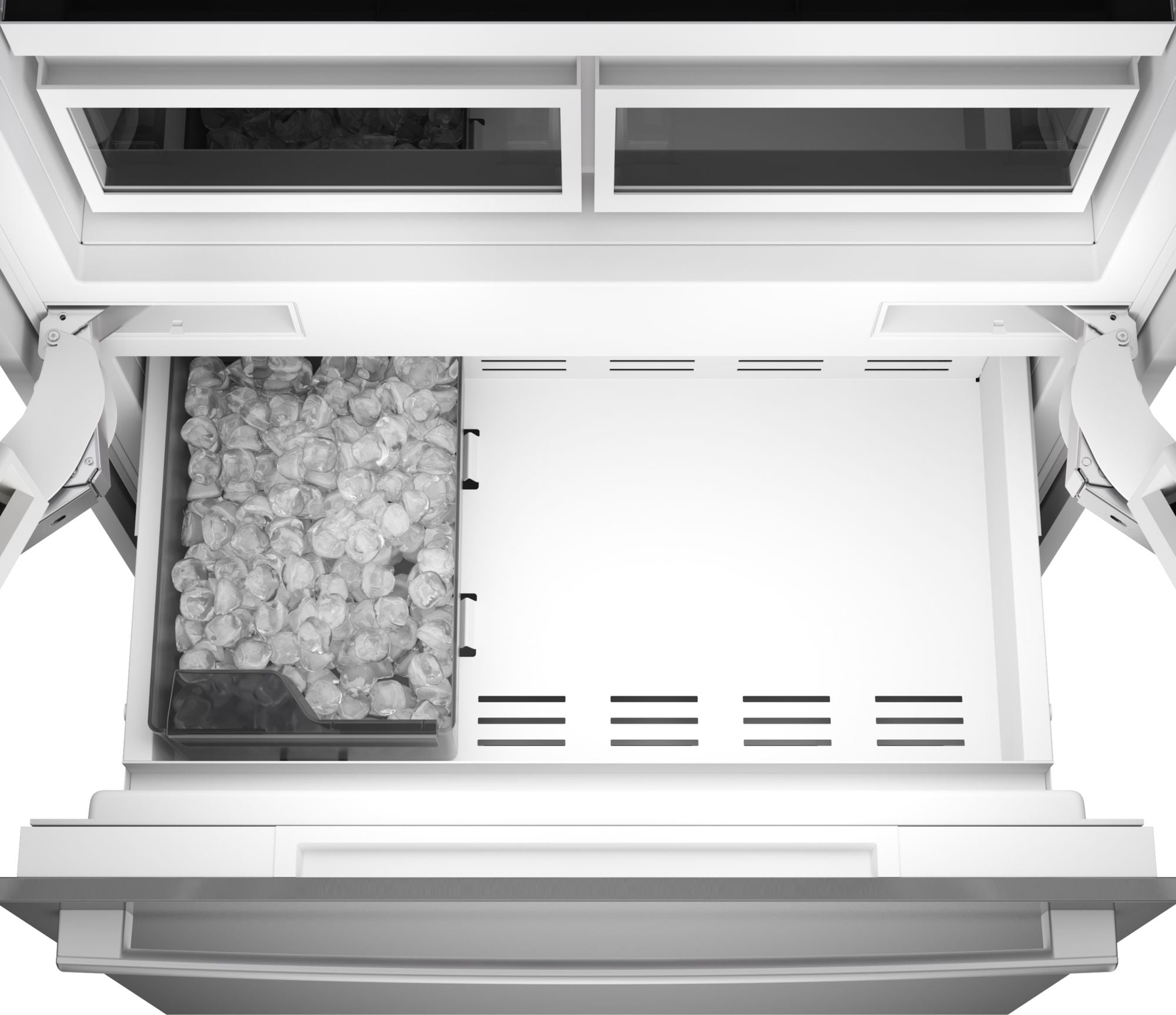 Bosch - 35.25 Inch 261.9 cu. ft French Door Refrigerator in Stainless - B36BT130NS