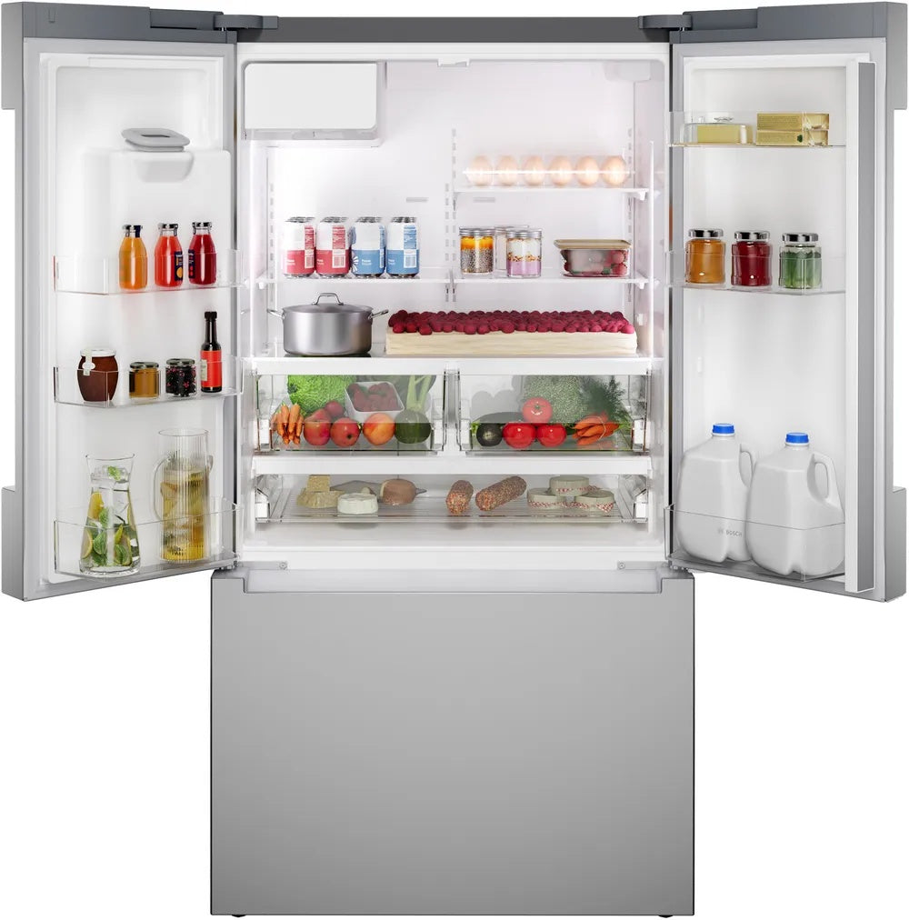 Bosch - 36 Inch 21.6 cu. ft French Door Bottom Mount Refrigerator in Stainless - B36CD10ENS