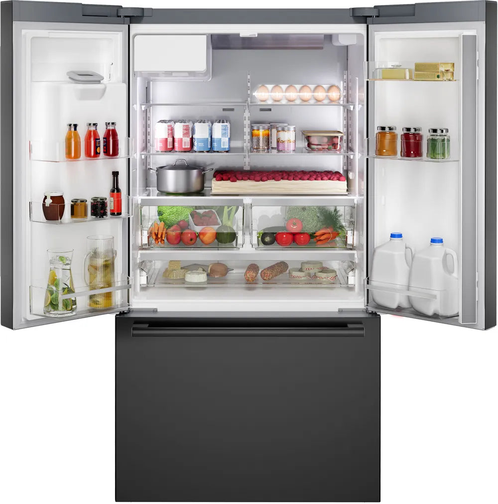 Bosch - 36 Inch 21.6 cu. ft French Door Bottom Mount Refrigerator in Black Stainless - B36CD52SNB