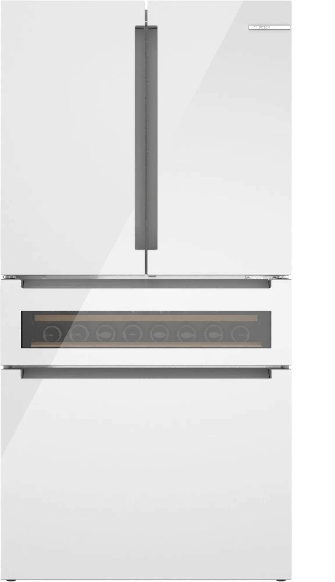 Bosch - 36 Inch 20.5 cu. ft French Door Refrigerator in White - B36CL81ENW