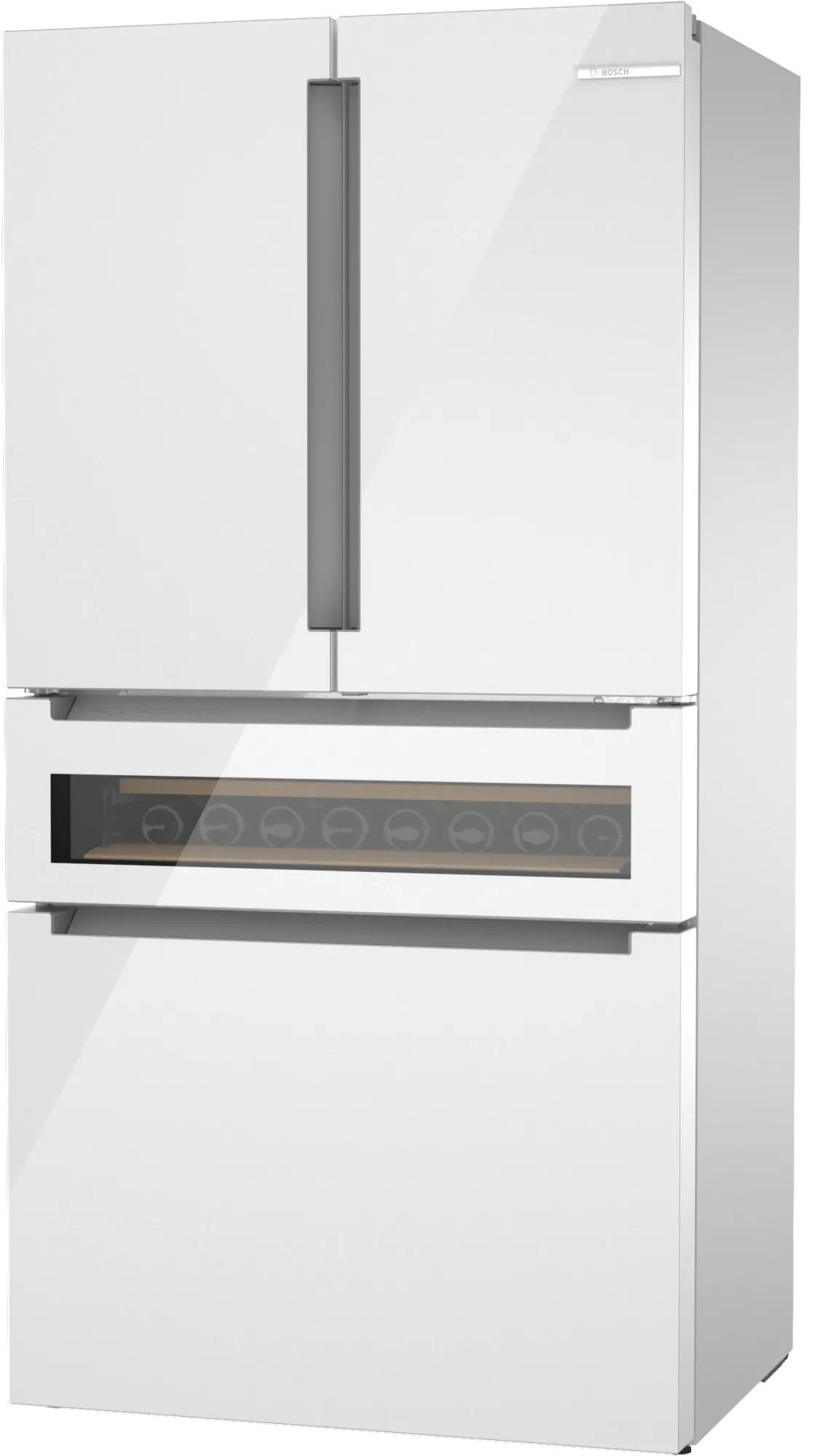 Bosch - 36 Inch 20.5 cu. ft French Door Refrigerator in White - B36CL81ENW