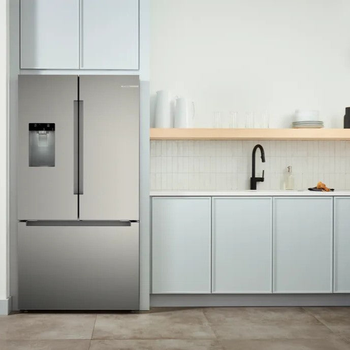 Bosch - 35.6 Inch 26 cu. ft French Door Refrigerator in Stainless - B36FD10ENS