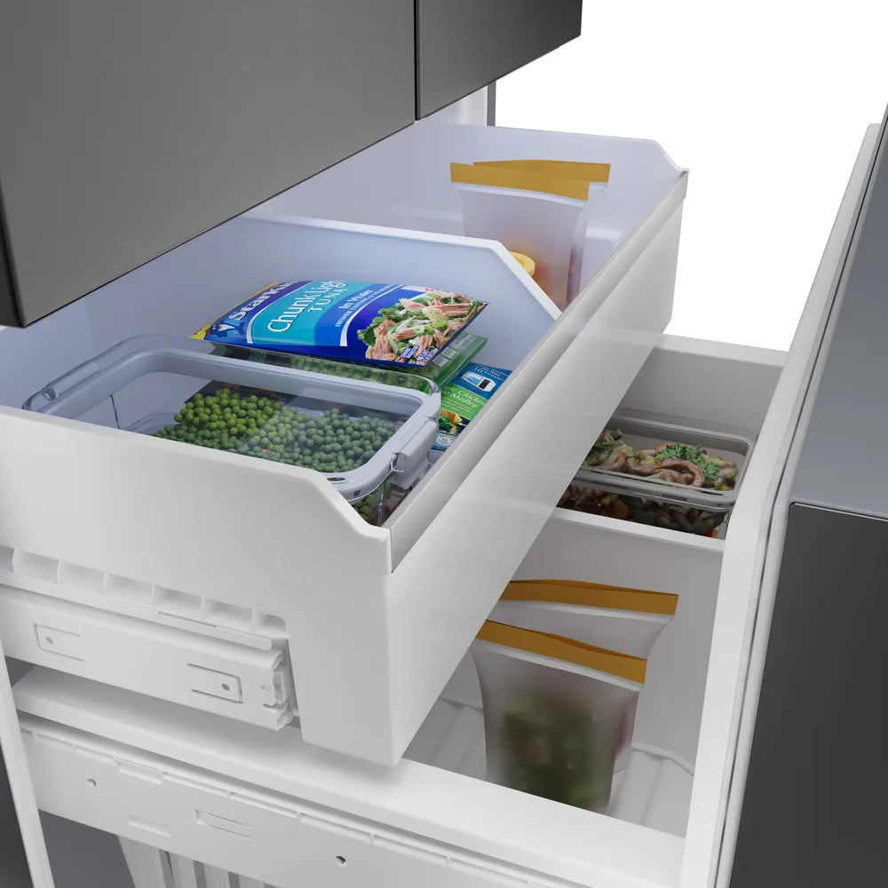 Bosch - 36 Inch 26 cu. ft French Door Bottom Mount Refrigerator in Black Stainless - B36FD52SNB