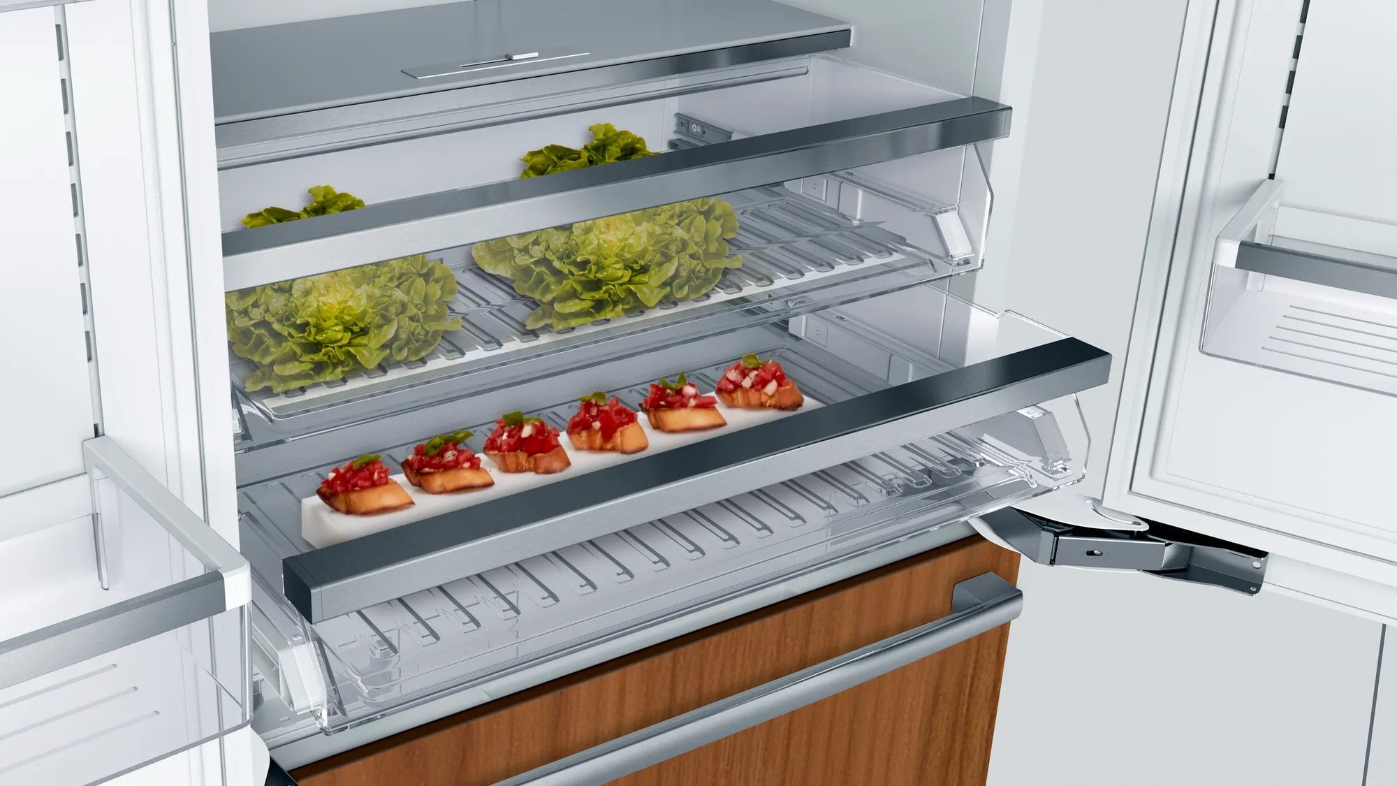 Bosch - 35.75 Inch 19.4 cu. ft French Door Refrigerator in Panel Ready (Open Box) - B36IT905NP