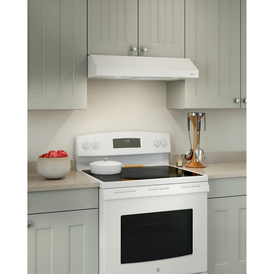 Broan - 24 Inch 300 CFM Under Cabinet Range Vent in White - BCS324WWC