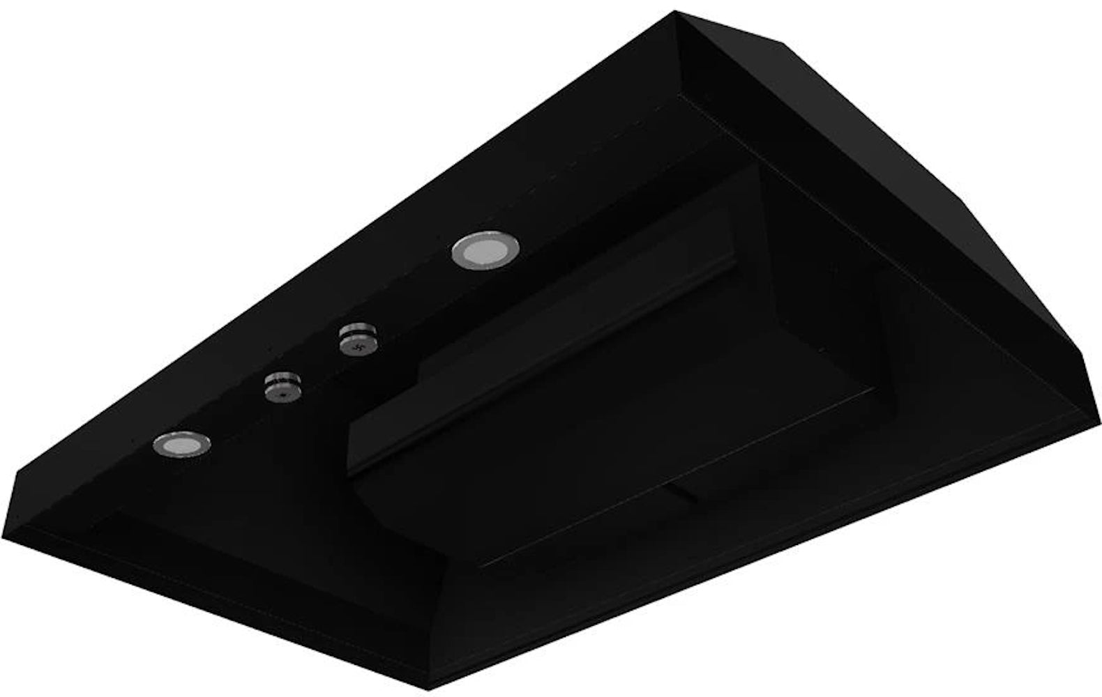 Ventahood - 34.4 Inch 600 CFM Wall Mount and Chimney Range Vent in Black - BH234PSLDBL