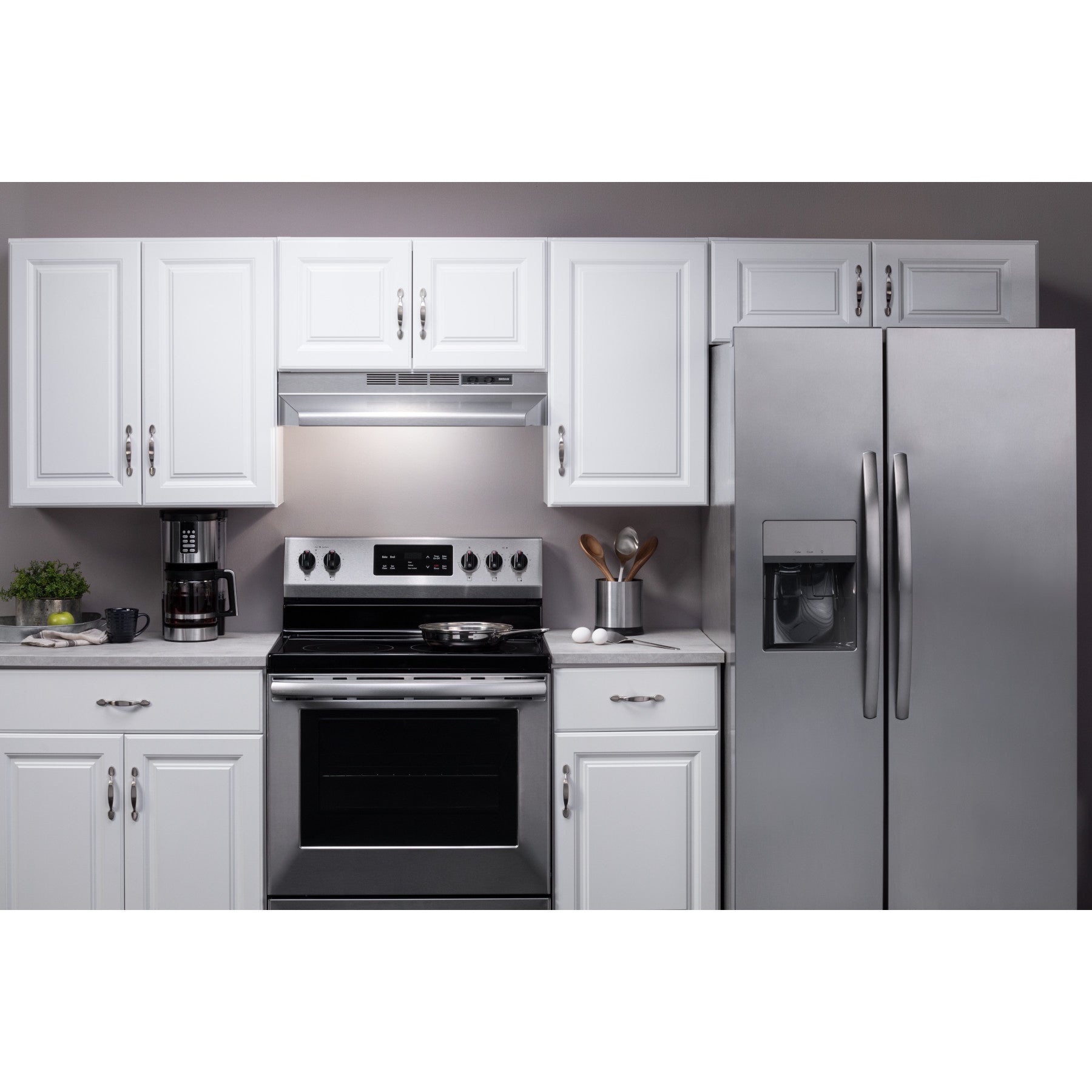 Broan - 24 Inch 230 CFM Under Cabinet Range Vent in Stainless - BU224SF