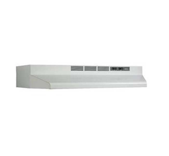 Broan - 24 Inch 230 CFM Under Cabinet Range Vent in White - BU224WH