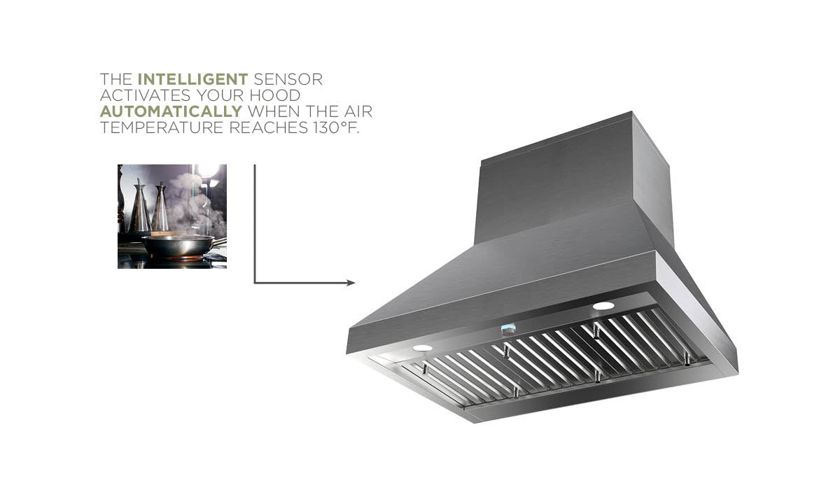 Faber - 36 Inch 1200 CFM Wall Mount and Chimney Range Vent in Stainless - CAPR36SS1200