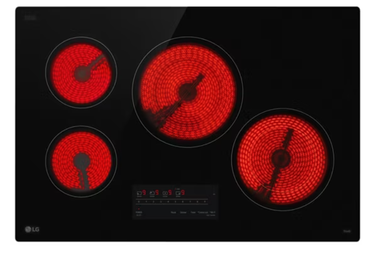 LG - 30 Inch Electric Cooktop in Black - CBEW3013BE