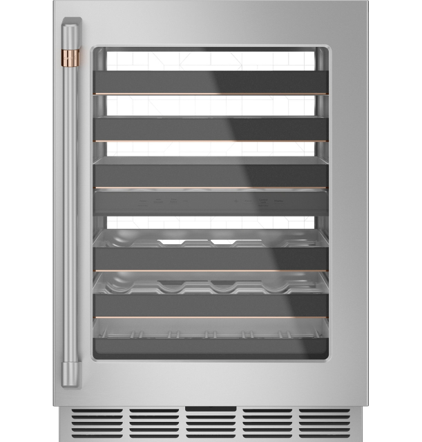Café - 23.75 Inch 4.7 cu. ft Wine Fridge Refrigerator in Stainless - CCP06DP2PS1