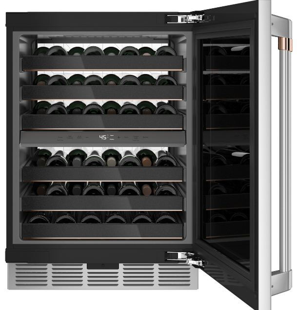 Café - 23.75 Inch 4.7 cu. ft Wine Fridge Refrigerator in Stainless - CCP06DP2PS1