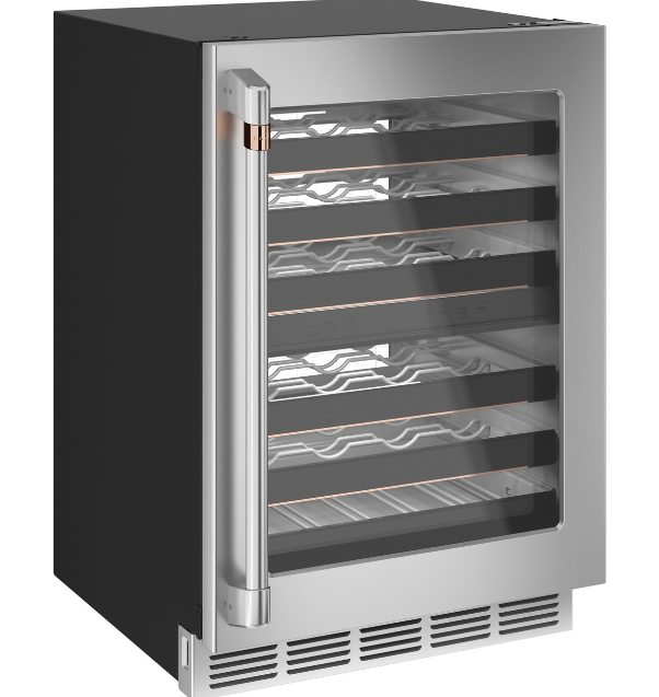 Café - 23.75 Inch 4.7 cu. ft Wine Fridge Refrigerator in Stainless - CCP06DP2PS1