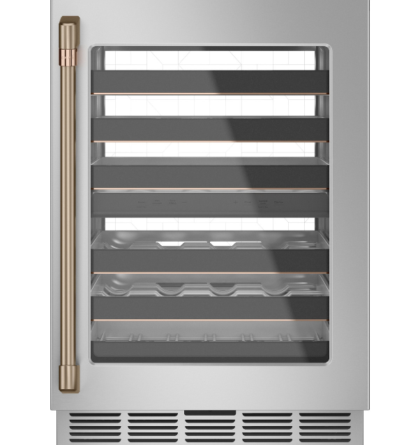 Café - 23.75 Inch 4.7 cu. ft Wine Fridge Refrigerator in Stainless - CCP06DP2PS1