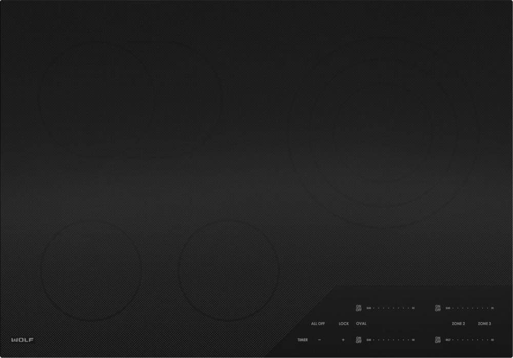 Wolf - 30 inch wide Electric Cooktop in Black - CE304C/B/208