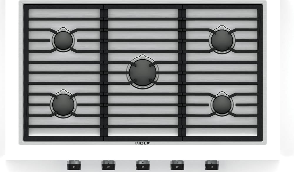 Wolf - 36 inch wide Gas Cooktop in Stainless - CG365C/S