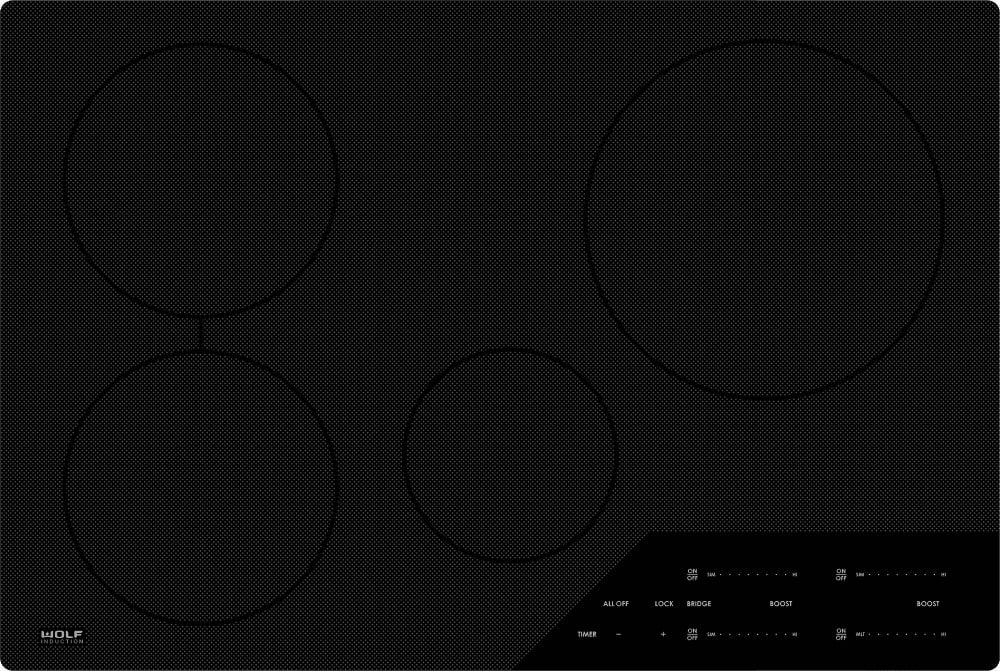Wolf - 30 inch wide Induction Cooktop in Black - CI304C/B