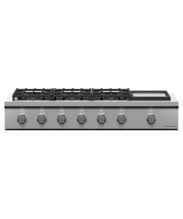Fisher & Paykel - 47.9 Inch Gas Cooktop in Stainless - CPV3-486GD-L