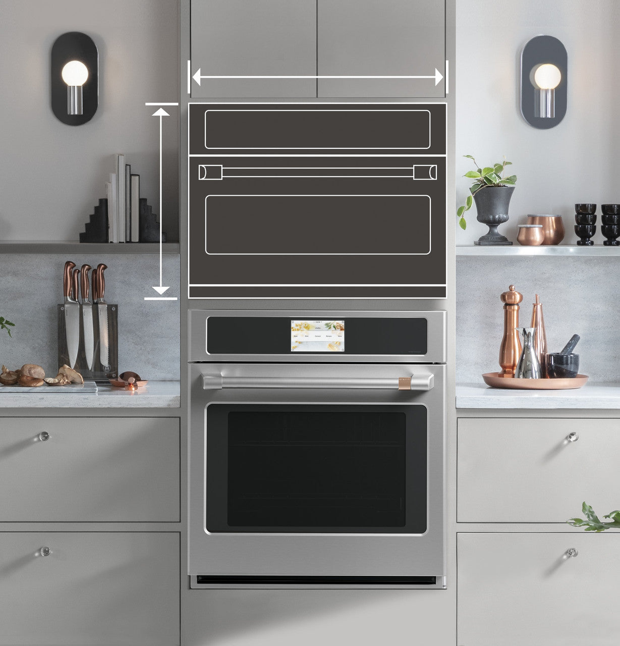 Cafe - 1.7 cu. ft Single Wall Oven in White - CSB913P4VW2