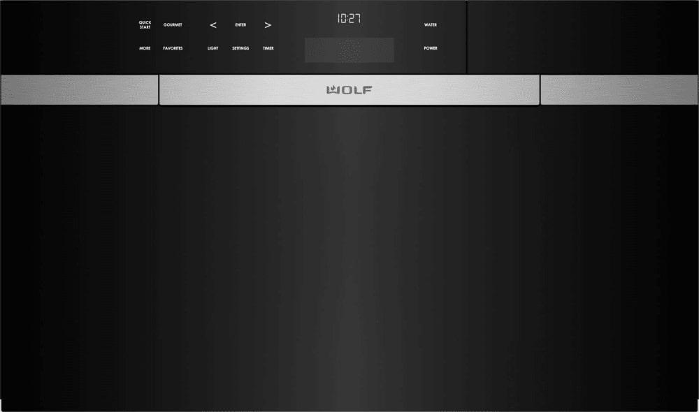 Wolf - 1.8 cu. ft Steam Wall Oven in Black - CSO30CM/B