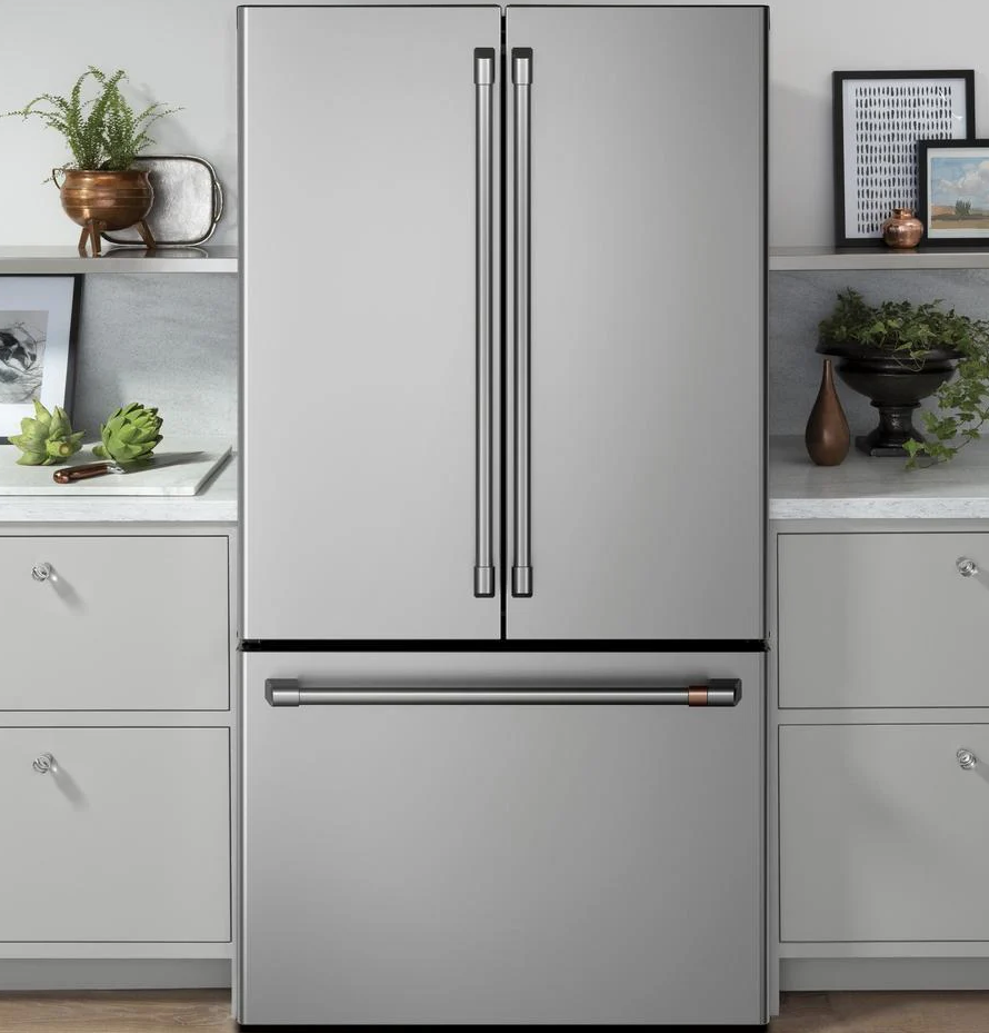 Café - 35.75 Inch 23.1 cu. ft French Door Refrigerator in Stainless (Premium Floor Model) - CWE23SP2MS1