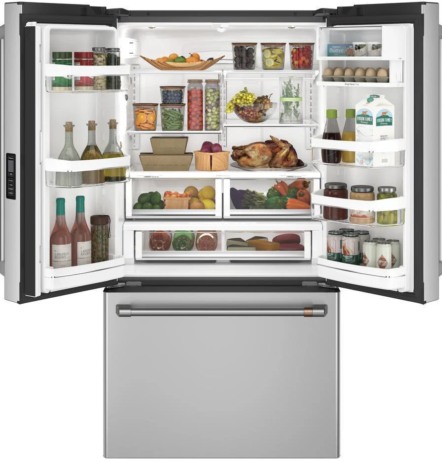 Café - 35.75 Inch 23.1 cu. ft French Door Refrigerator in Stainless (Premium Floor Model) - CWE23SP2MS1