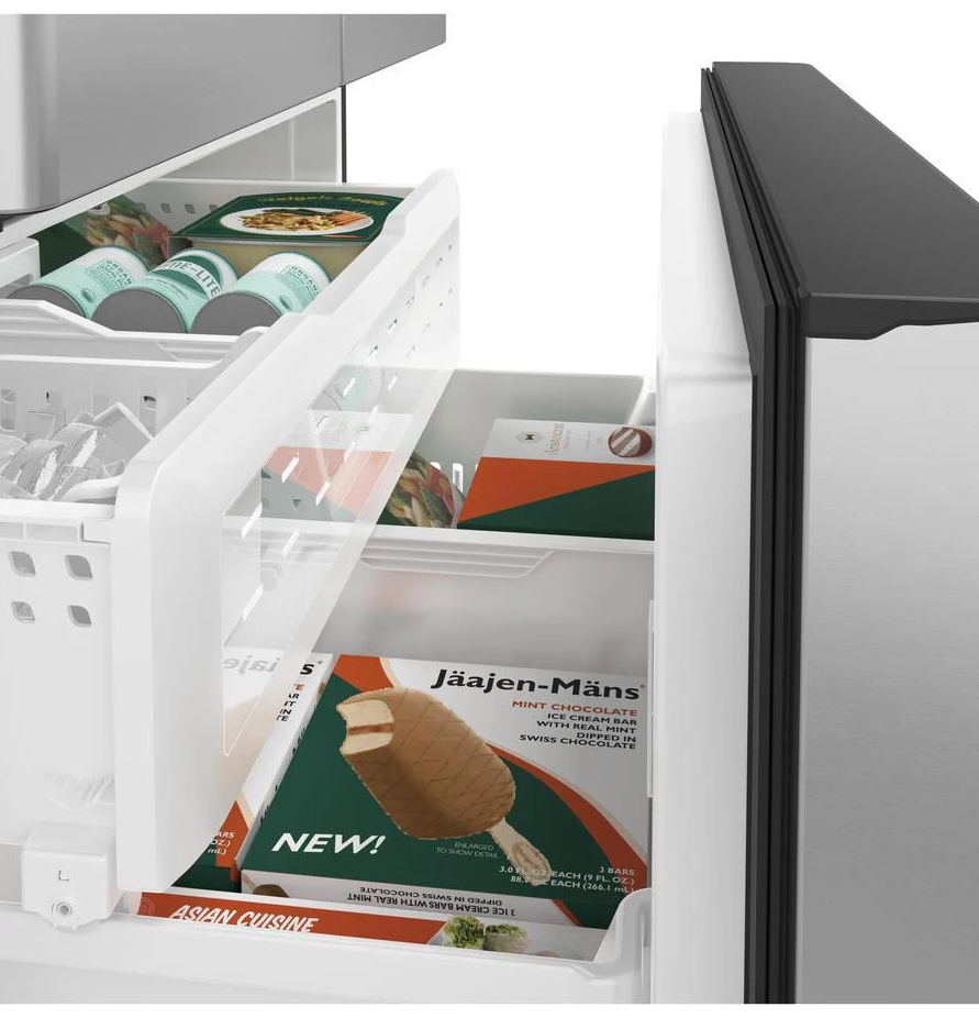 Café - 35.75 Inch 23.1 cu. ft French Door Refrigerator in Stainless (Premium Floor Model) - CWE23SP2MS1