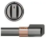 Café - Knobs and Handles Cooking Accessory in Black Stainless - CXFCEHKPMBT