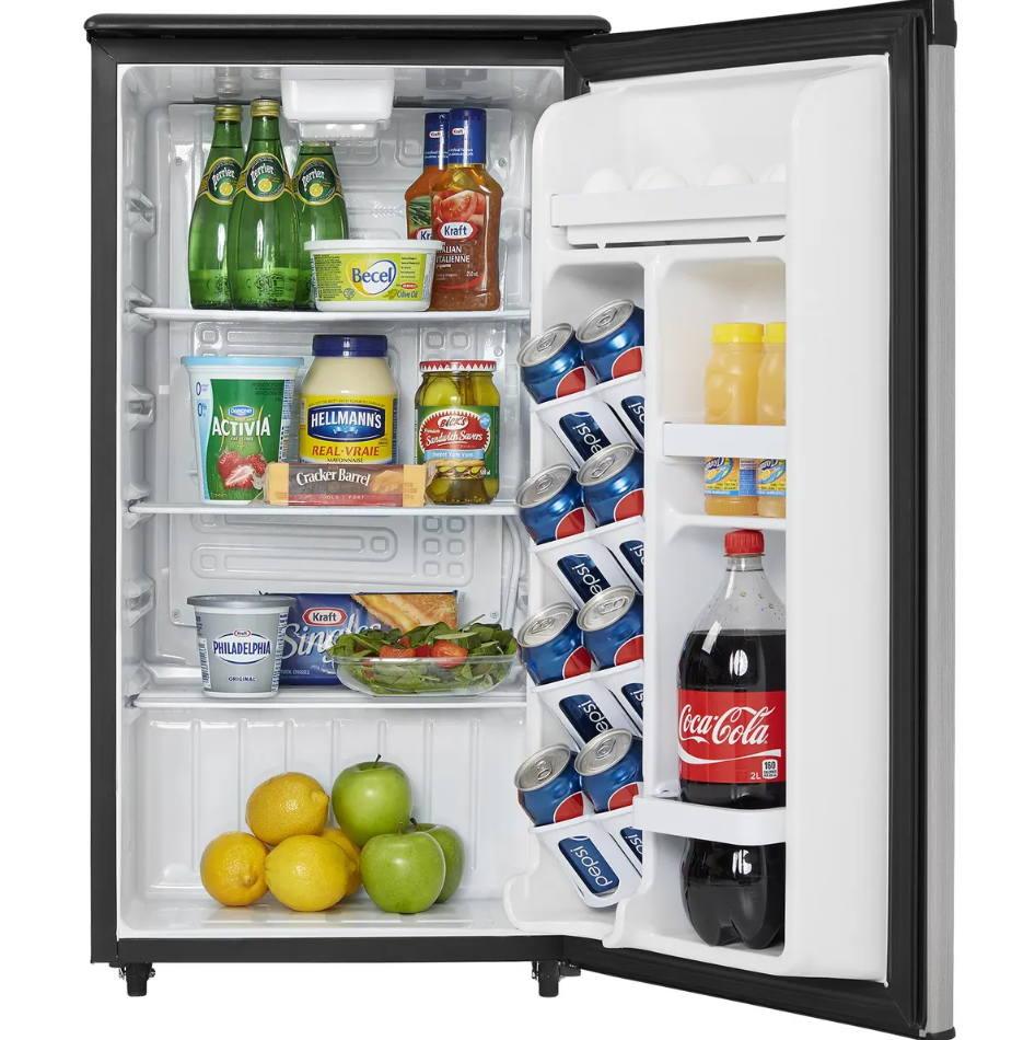 Danby - 17.72 Inch 3.3 cu. ft Mini Fridge Refrigerator in Stainless - DAR033A1BSLDBO