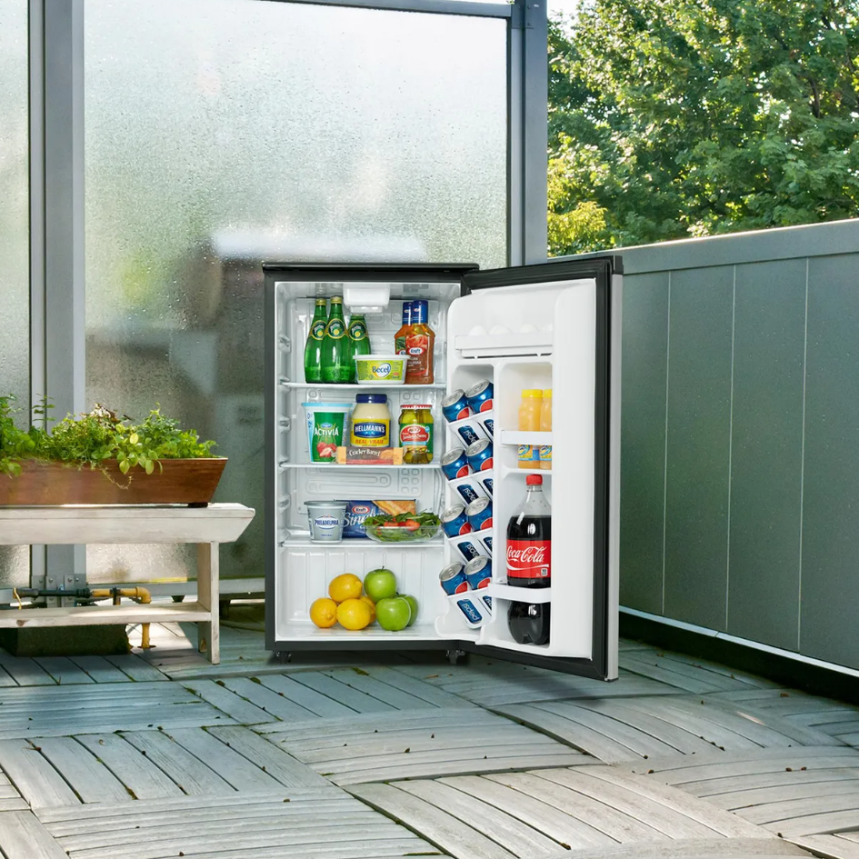 Danby - 17.72 Inch 3.3 cu. ft Mini Fridge Refrigerator in Stainless - DAR033A1BSLDBO