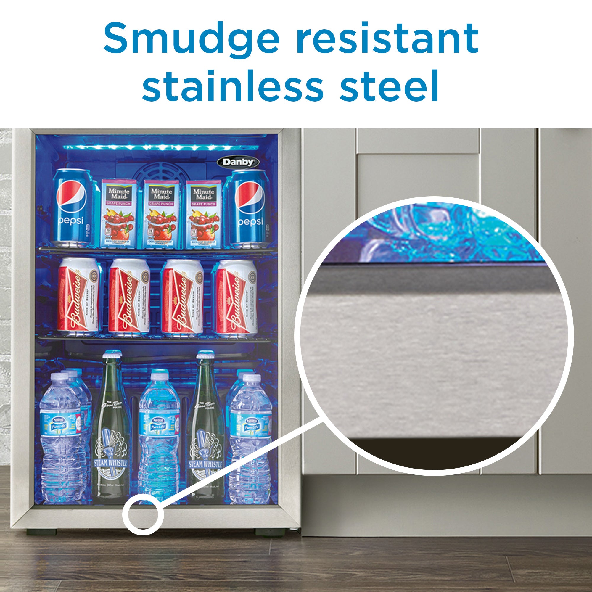 Danby - 17.5 Inch 2.6 cu. ft Beverage Centre Refrigerator in Stainless - DBC026A1BSSDB