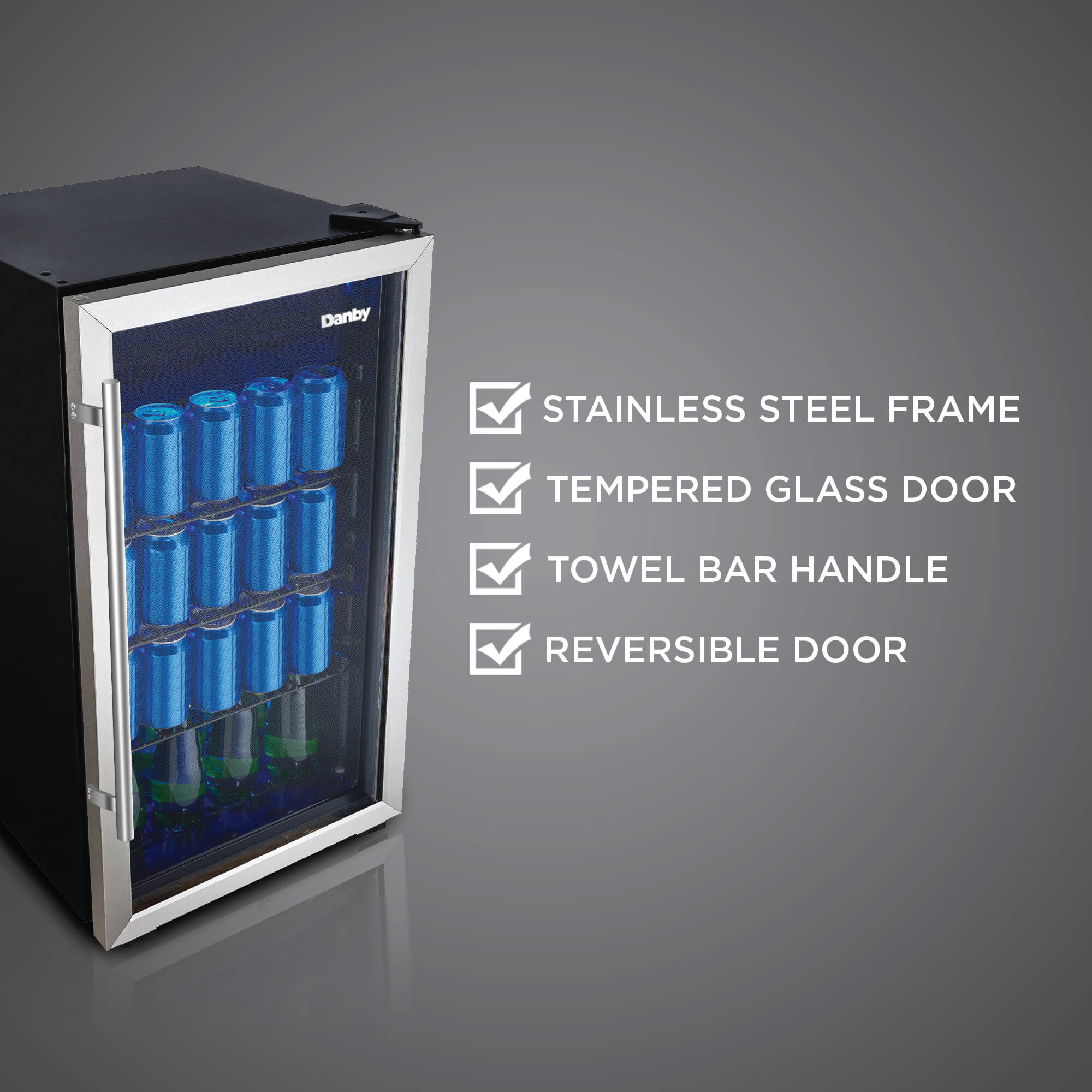 Danby - 17.5 Inch 3.1 cu. ft Beverage Centre Refrigerator in Stainless - DBC117A2BSSDD-6